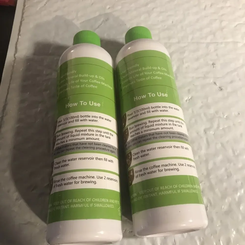 Coffee Machine Cleaner and Descaler,Espresso Coffee Maker Cleaner 2 Pack & 6 CLN